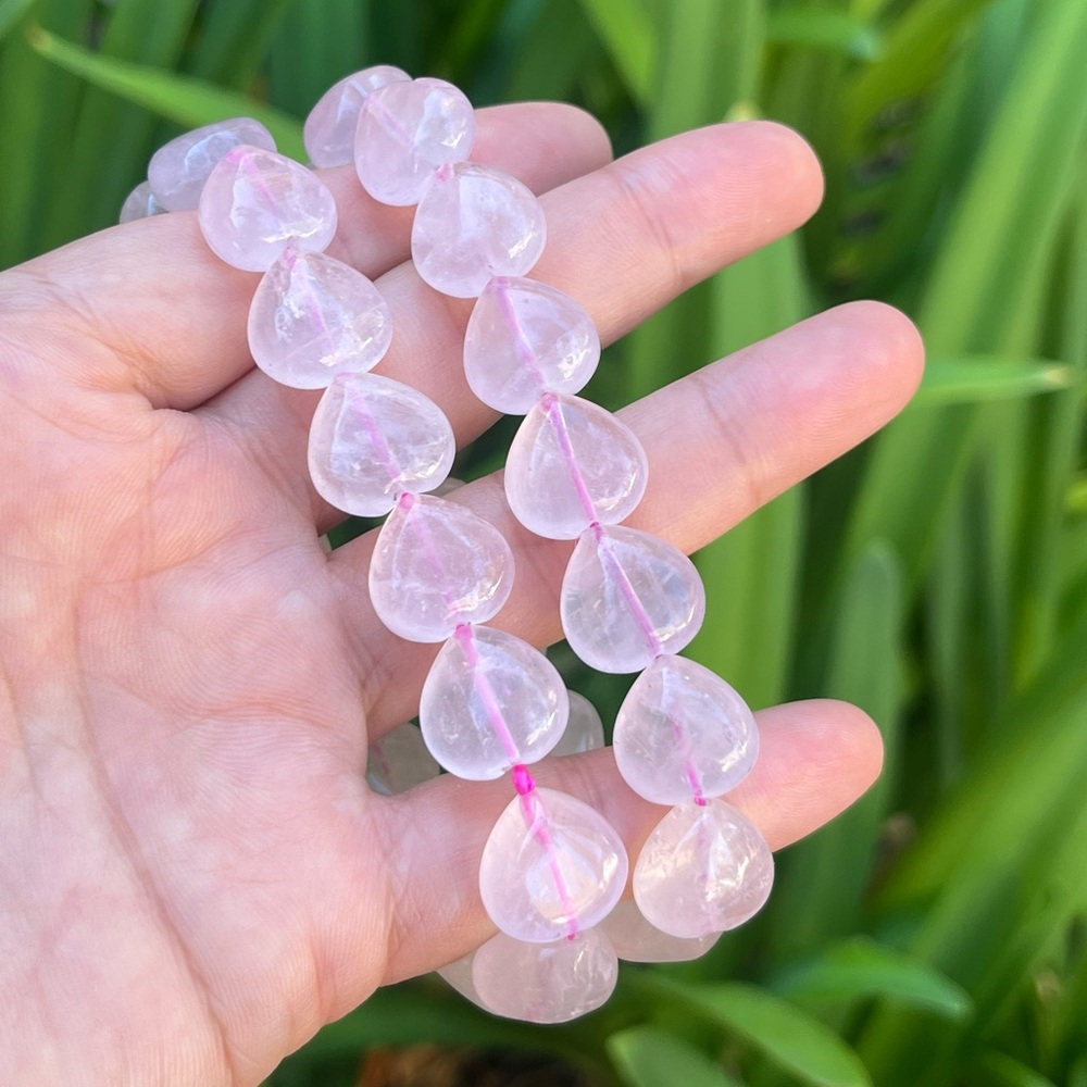 14mm Stretchable Natural Pink Rose Quartz Bracelet 2504
